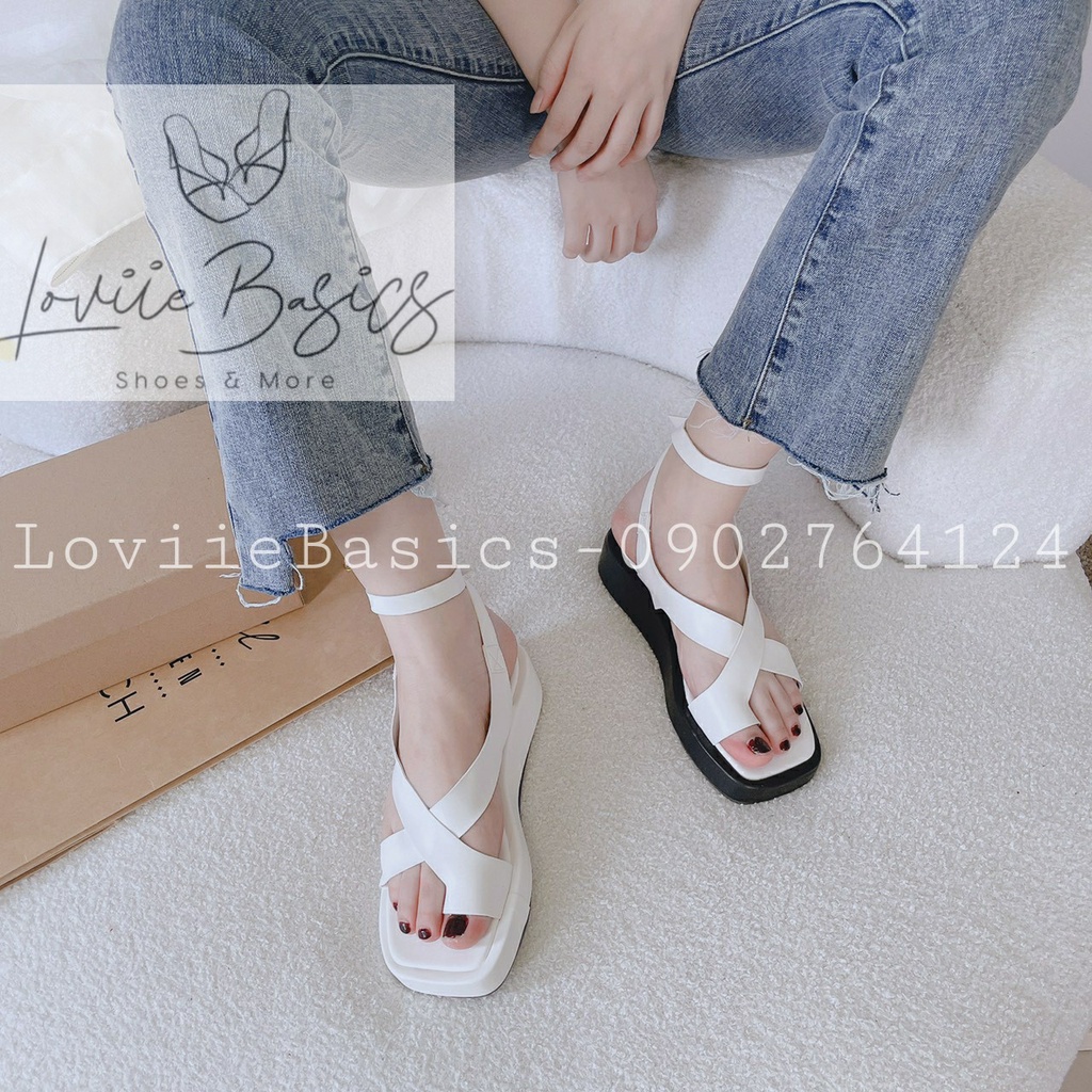 SANDAL XUỒNG LOVIIE BASICS - GIÀY THỜI TRANG PHONG CÁCH NỮ TÍNH QUAI NGANG CHÉO ĐẾ BẰNG - S220720 S220833