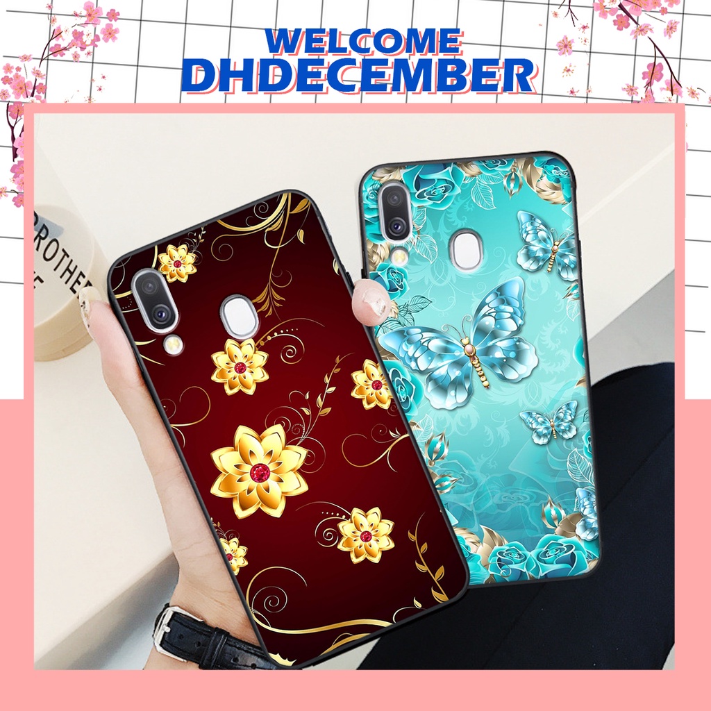 Ốp lưng Samsung A40 in hình hoa xinh xắn, hiện đại , thời trang ,phong cách