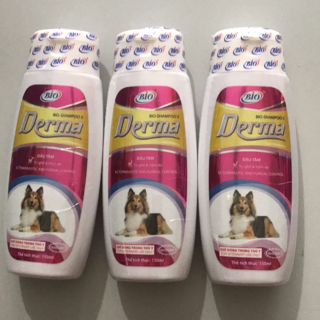 Bio Derma chai 150ml dầu tắm trị ghẻ, nấm da chó mèo