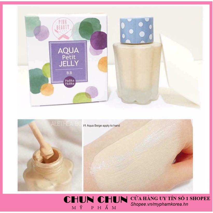 [Hàng Auth Hàn Quốc] Kem Nền Dạng Thạch Holika Aqua Petit Jelly BB Cream kiềm dầu tốt và che phủ Hàn Quốc 40ml