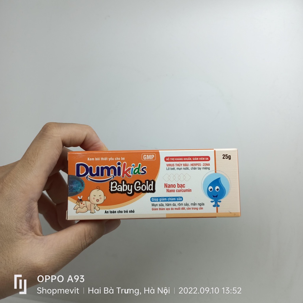 Dumikids baby gold kem bôi thiết yếu cho bé tuýp 25g