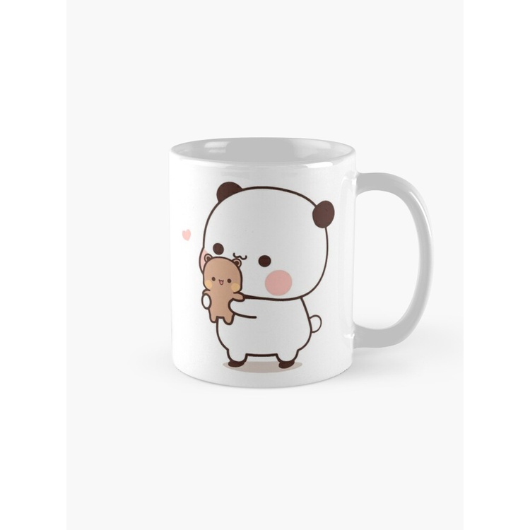 Cốc sứ uống trà cafe in hình Cat mochi hình gấu pande dễ thương cốc sứ văn phòng