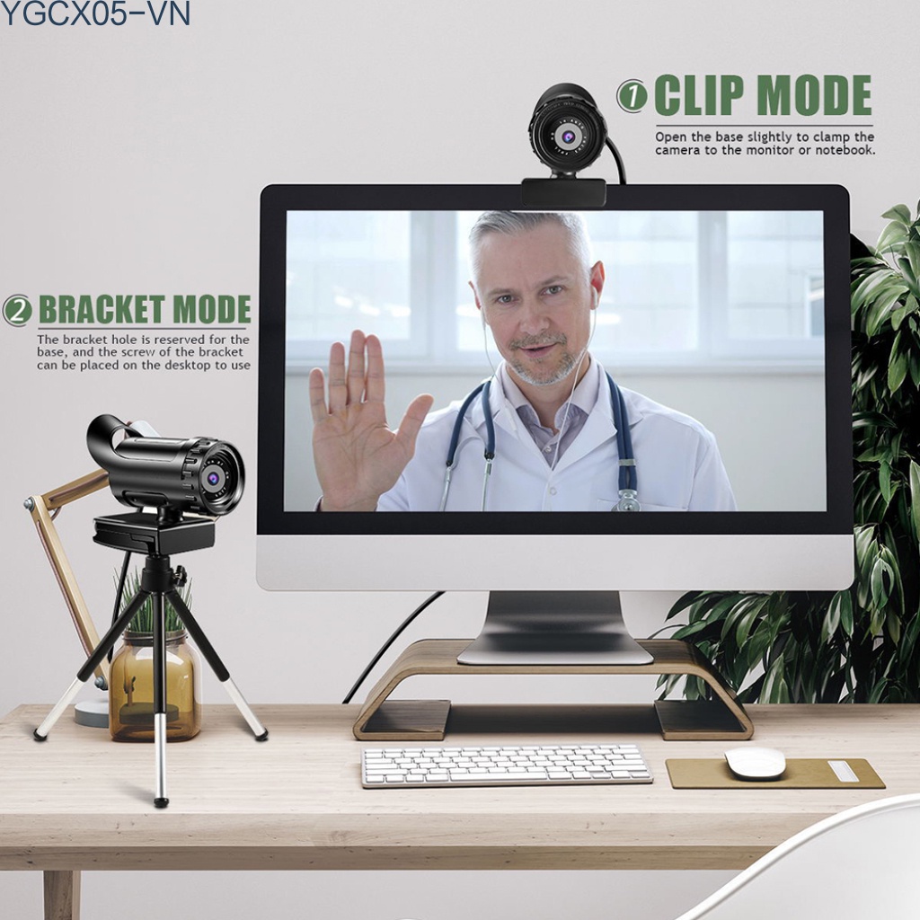 Toàn Bộ Webcam Full Hd 1080p / 2k / 4k Cắm Và Play Tự Động Lấy Nét Kèm Giá Đỡ Cho Skype / Youtube | BigBuy360 - bigbuy360.vn