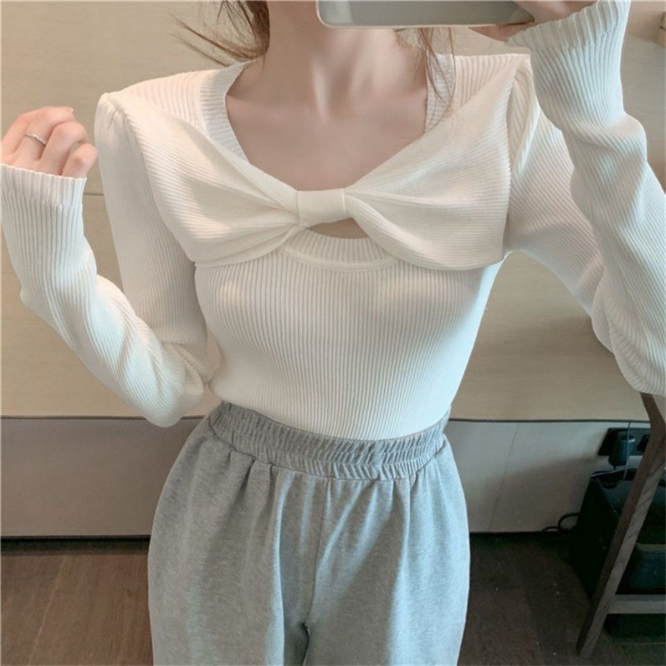 COZOK Áo Len Tay Dài Dáng Ôm Thời Trang Dễ Phối Đồ Cho Nữ