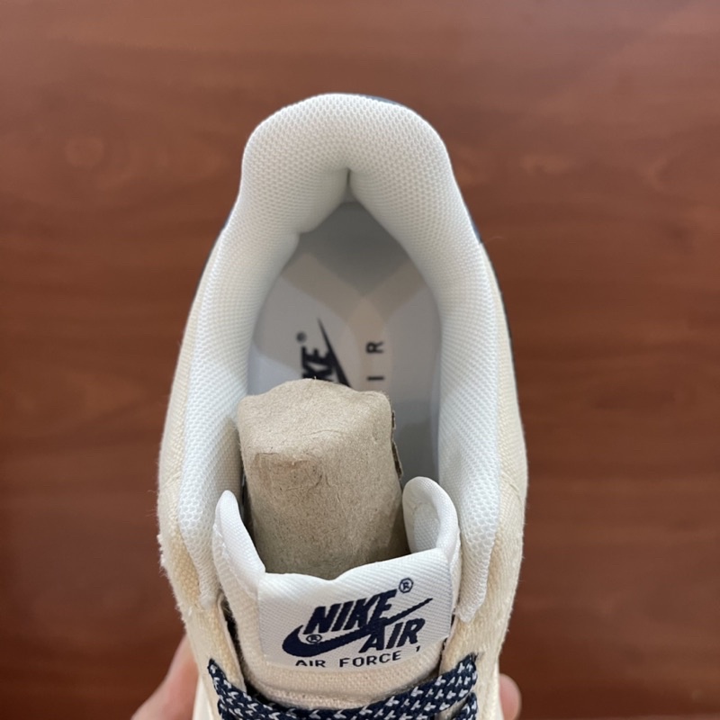 Giày sneaker Af1 custom 'Beige Deep Blue' - Fullbox [Bản chuẩn đẹp]