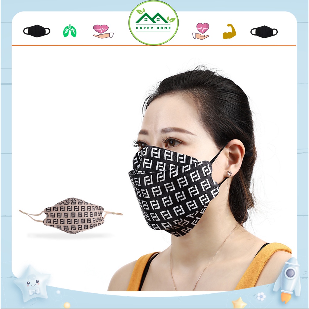 Khẩu Trang vải cotton KF94 chống tia UV, chống Bụi mịn có thể giặt được