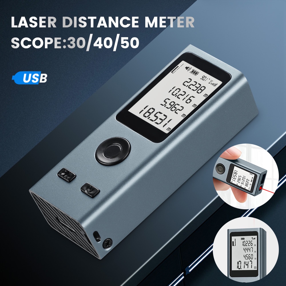 Thước đo khoảng cách DIYMORE laser điện tử mini dễ mang theo cho phòng DIY