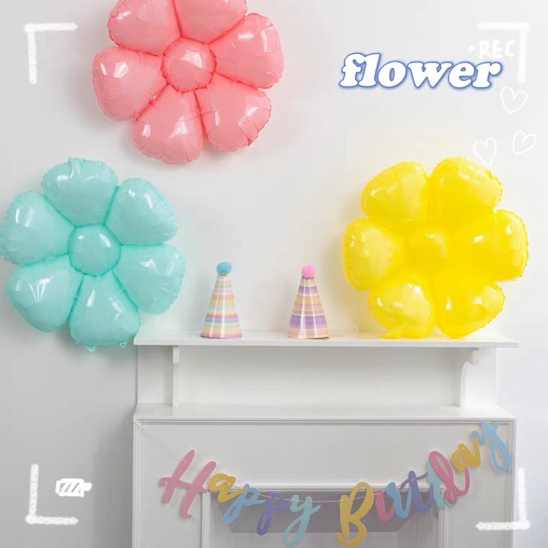 Bóng bay hình hoa nhiều màu xinh xắn trang trí sinh nhật sự kiện