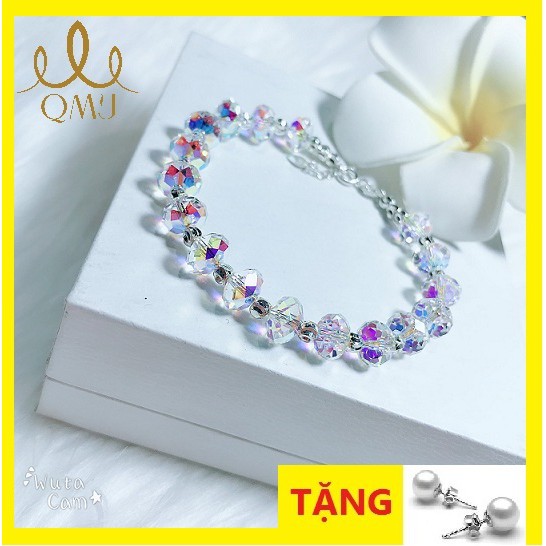 Lắc tay nữ 💖FREESHIP Giảm 20K Khi Nhập [ DAYC20KM]- Lắc tay pha lê Siêu hot lấp lánh ánh 7 màu đẹp bạc 925 cao cấp | BigBuy360 - bigbuy360.vn