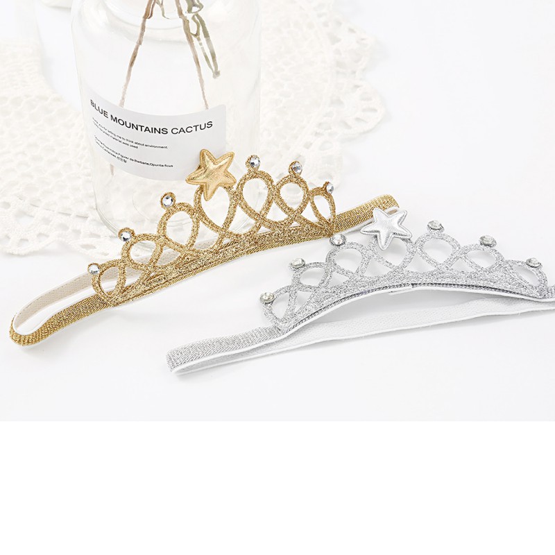 Băng đô vương miện dễ thương cho bé gái 0-18 tháng tuổi