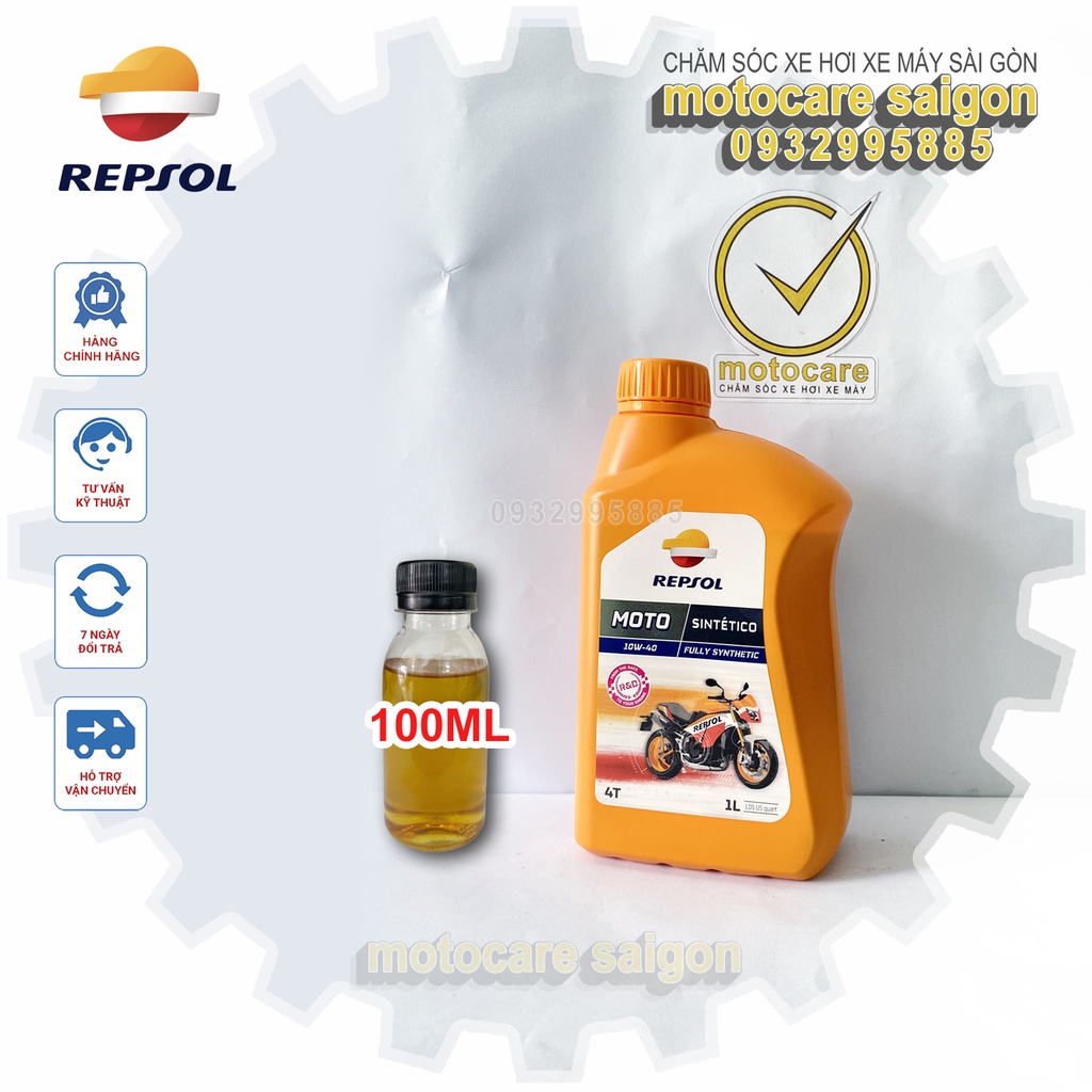 [CHIẾT LẺ] Nhớt Repsol Sintetico 4T 10w40 - Nhớt xe số/tay côn
