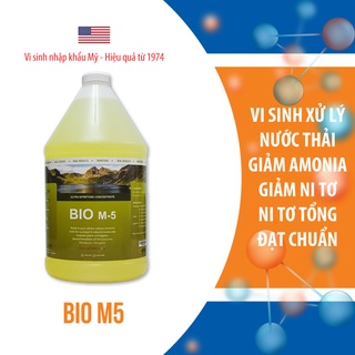 Hàng Mỹ - Vi Sinh Xử Lý Ni Tơ Cao Vượt Ngưỡng Trong Nước Thải - Bio M5 (Vi Sinh Dạng Lỏng)- Chai Gallon = 3,785 lít