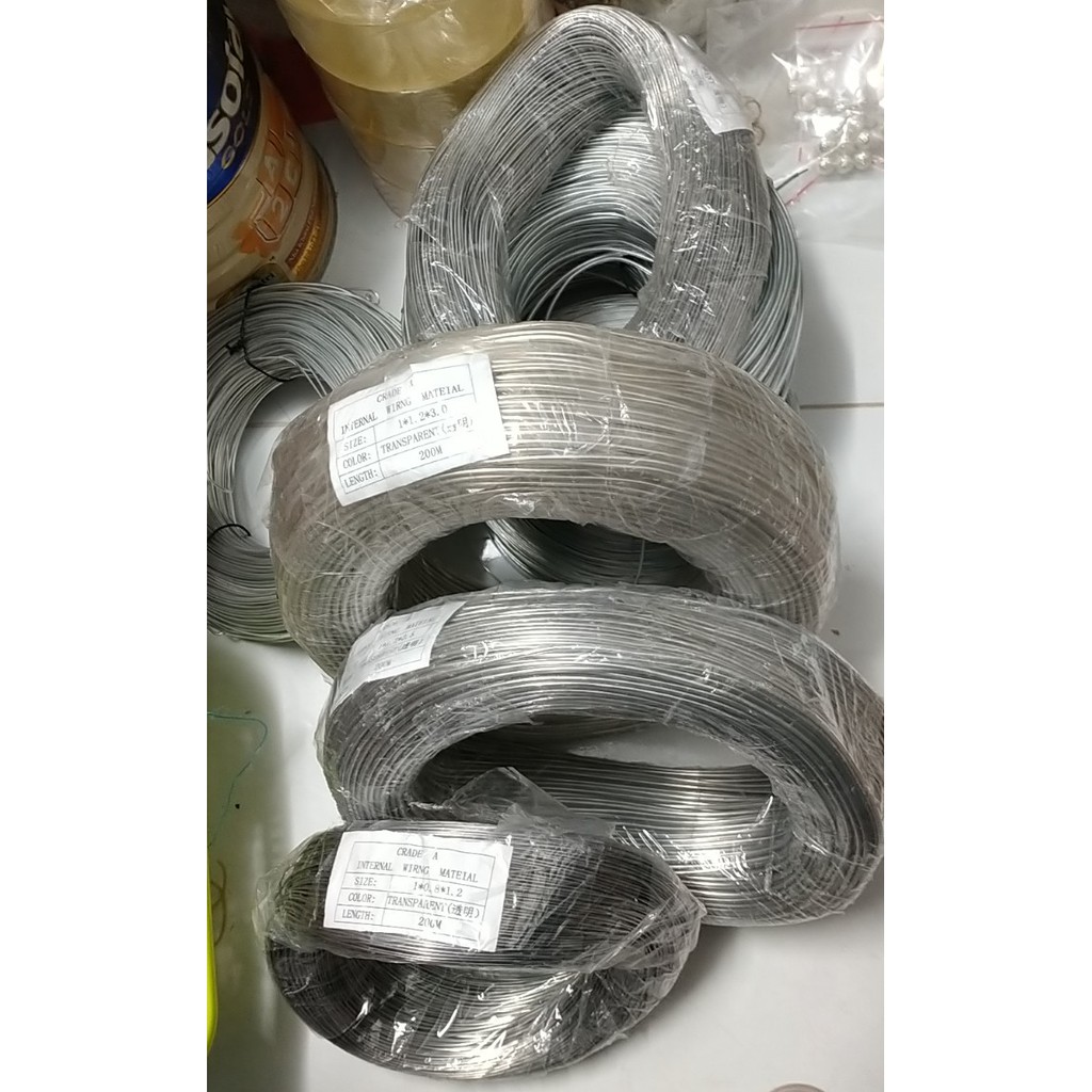 1 CUỘN DÂY NHÔM BỌC NHỰA lớn 1mm 1.2mm 1.5mm 2mm 2.5mm 3mm