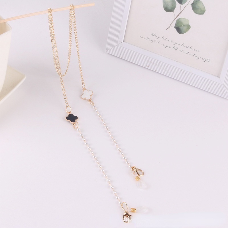 Dây Chuỗi Hạt Ngọc Trai Đeo Mặt Nạ Mắt Kính Cho Nữ