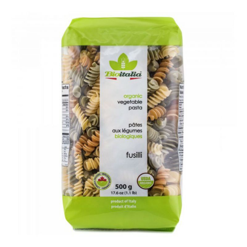 Nui xoắn rau củ hữu cơ Bioitalia 500g