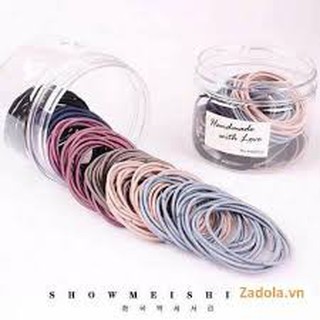 Hộp 100 dây chun buộc tóc hàn quốc - shop mẹ sói
