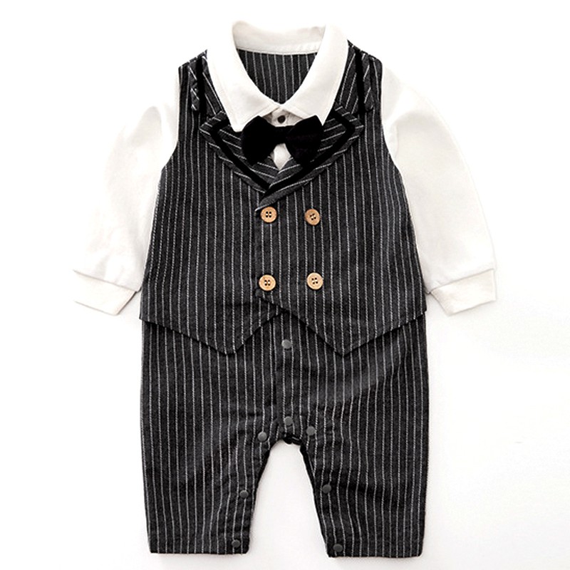 Bộ áo liền quần cotton thun cho bé siêu cute phong cách châu âu-80121