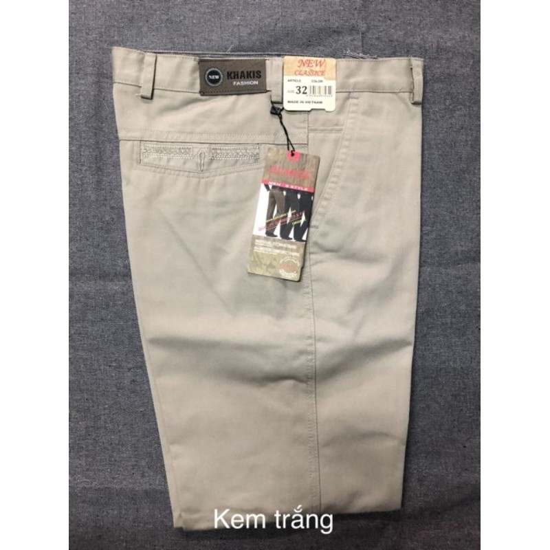 Quần Kaki Nam Trung Niên Ống Suông Cao Cấp Nhiều Màu KK01