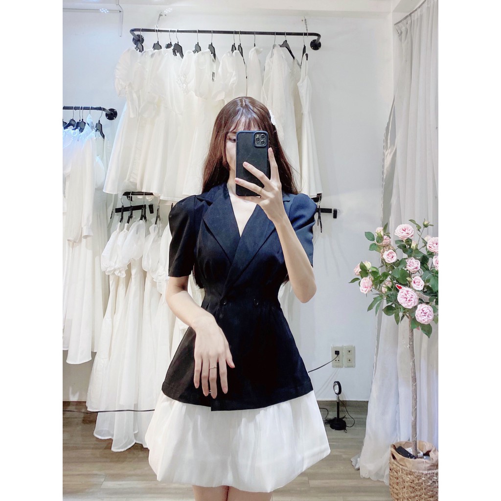 Sét Áo Vest + Chân Váy Xòe Xinh Xắn ( Kèm ảnh thật shop chụp) - YUME Y0233