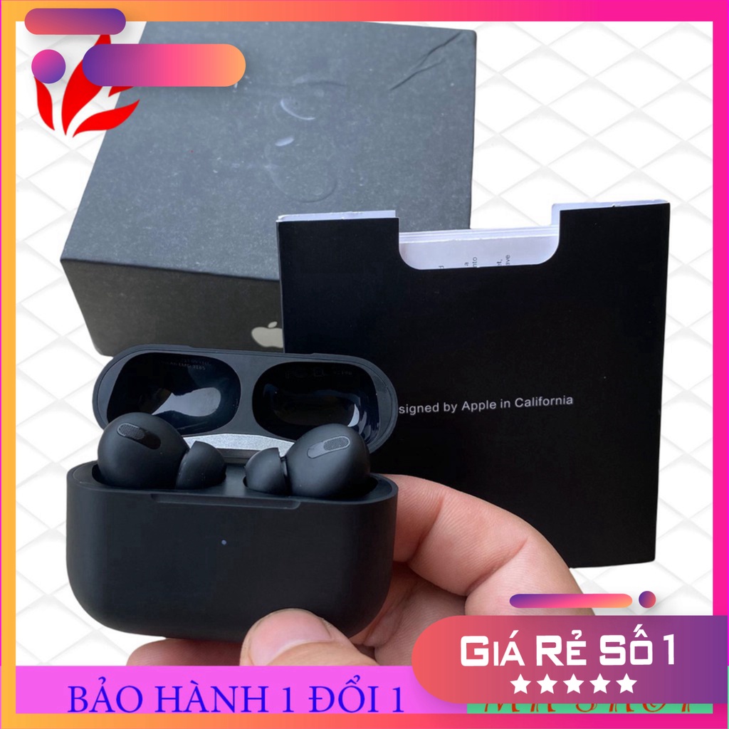 Tai nghe AIR PRO (đen) - Định vị đổi tên - Âm thanh cực đỉnh - Cho IOS và ANDROID Bảo hành 3 tháng