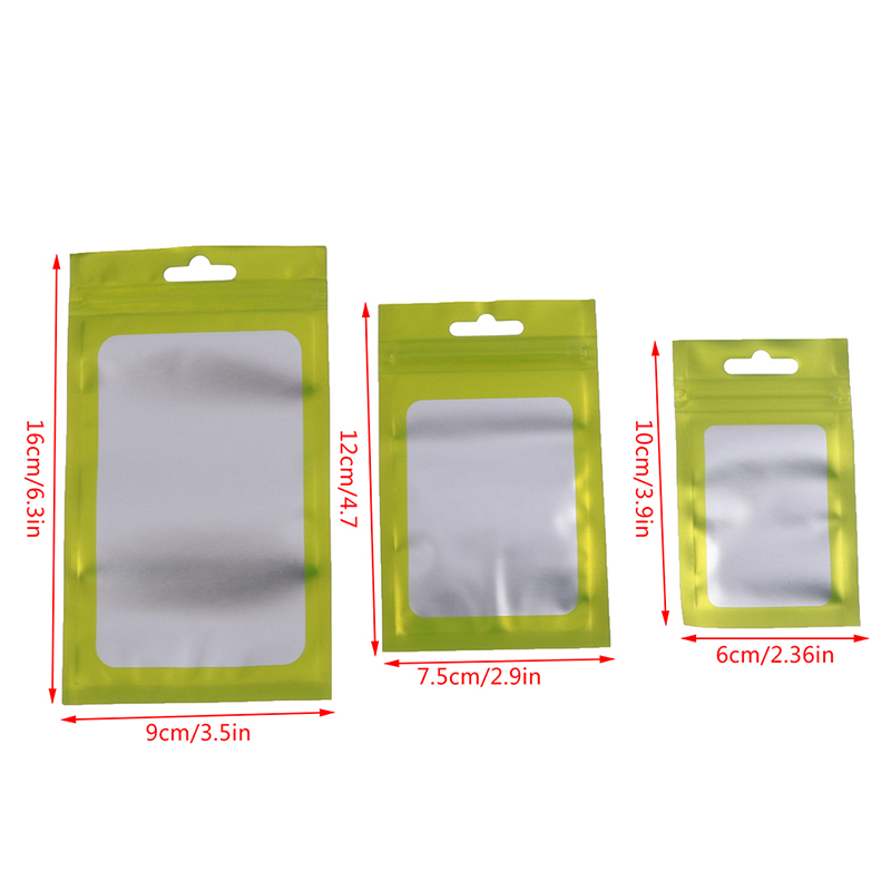 Set 20 túi zip JINHF màng nhôm đựng thực phẩm mylar có thể tái sử dụng