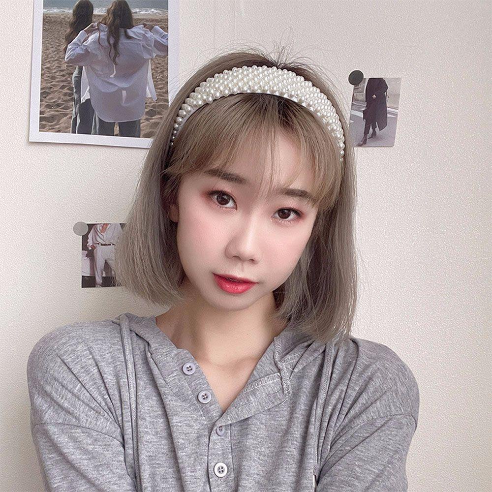 Băng Đô Cài Tóc Màu Trắng Thanh Lịch Dễ Thương