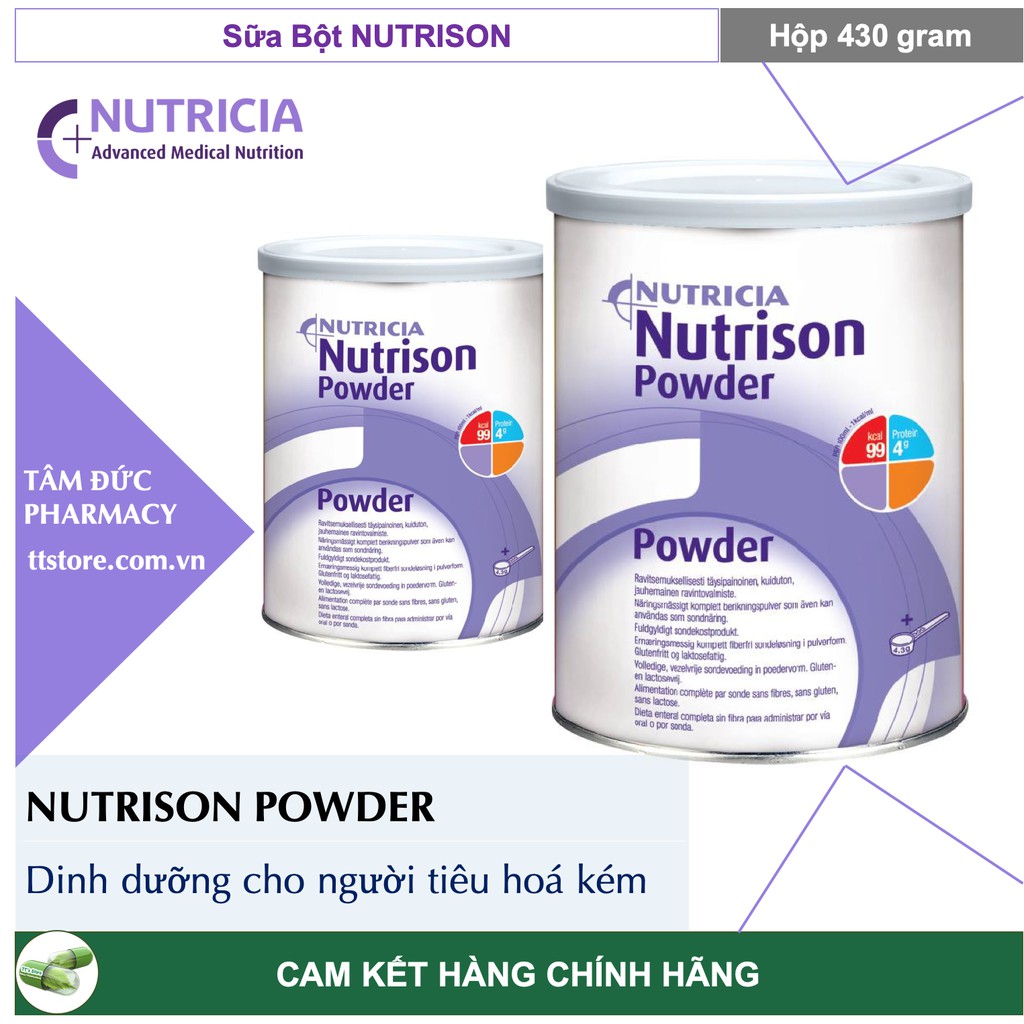 Sữa bột NUTRISON [Hộp 430g] - Dinh dưỡng cho người có hệ tiêu hoá kém [nutrition]