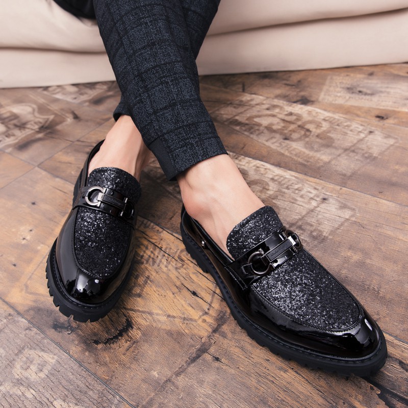 Giày sang trọng mới thiết kế độc đáo sáng bóng thích hợp đi tiệc cho nam