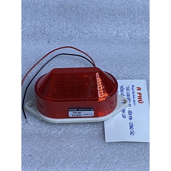 Đèn cảnh báo màu  đỏ TB-40 24V và 220V có nhấp nháy