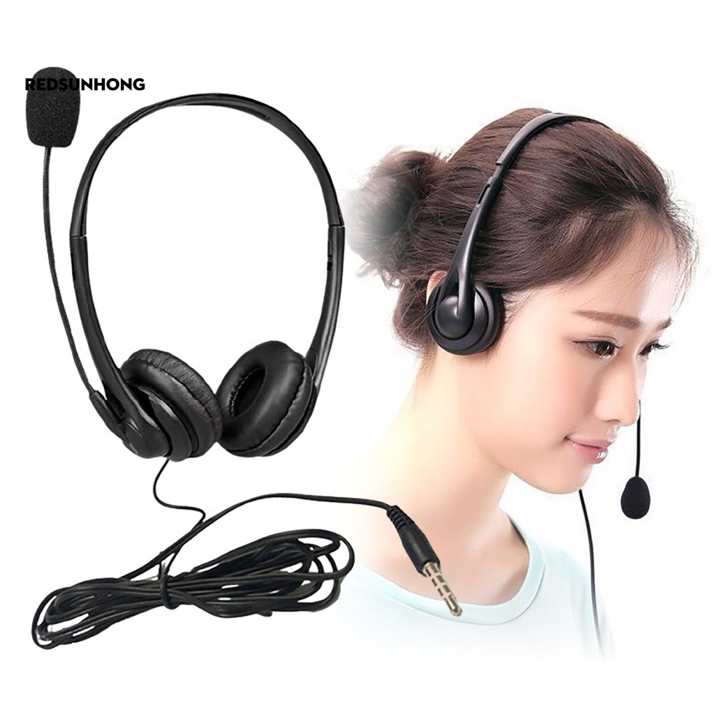 Tai Nghe Chụp Tai 3.5mm Kèm Micro Siêu Bền Tiện Dụng Cho Văn Phòng/ Xe Tải