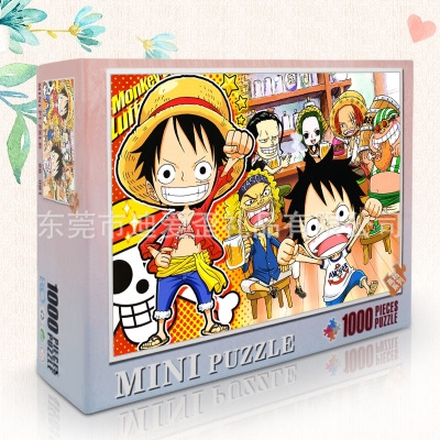 Ghép hình 1000 miếng dành cho người lớn siêu khó mini nổi tiếng - Tranh xếp hình anime one piece hoạt hình