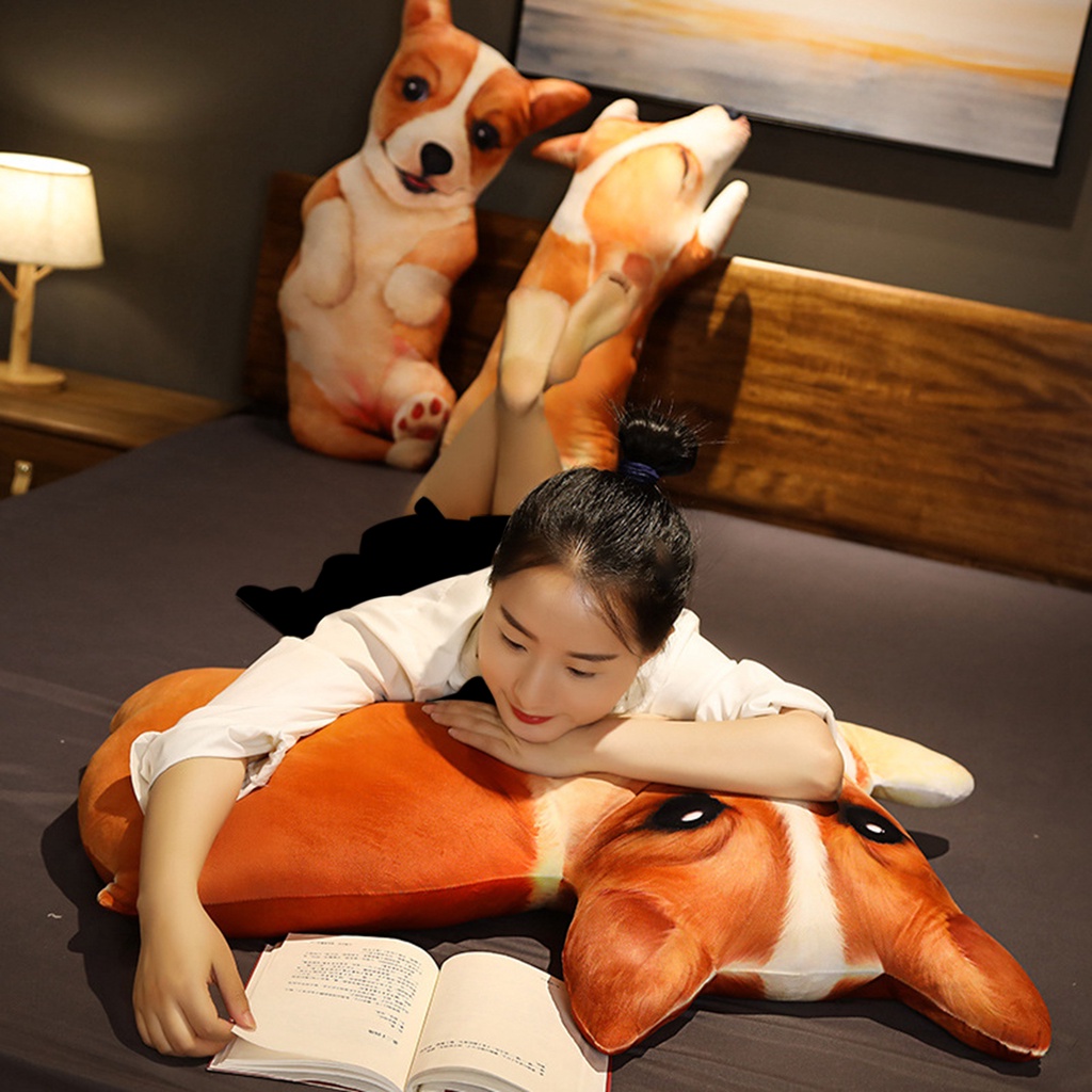 Gối Ôm Hình Chú Chó Nhồi Bông Dành Cho Trẻ Em Và Người Lớn