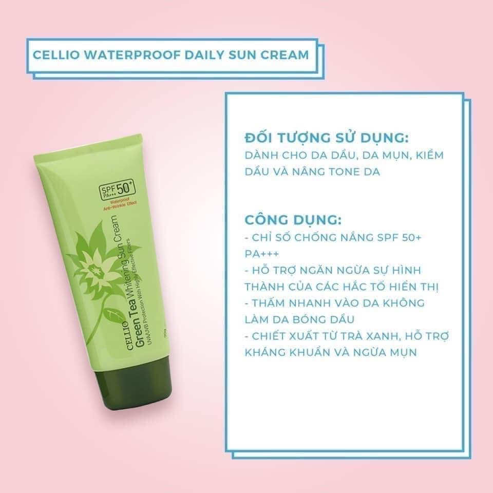 KEM CHỐNG NẮNG CELLIO SPF 50+ PA++ Hàn Quốc