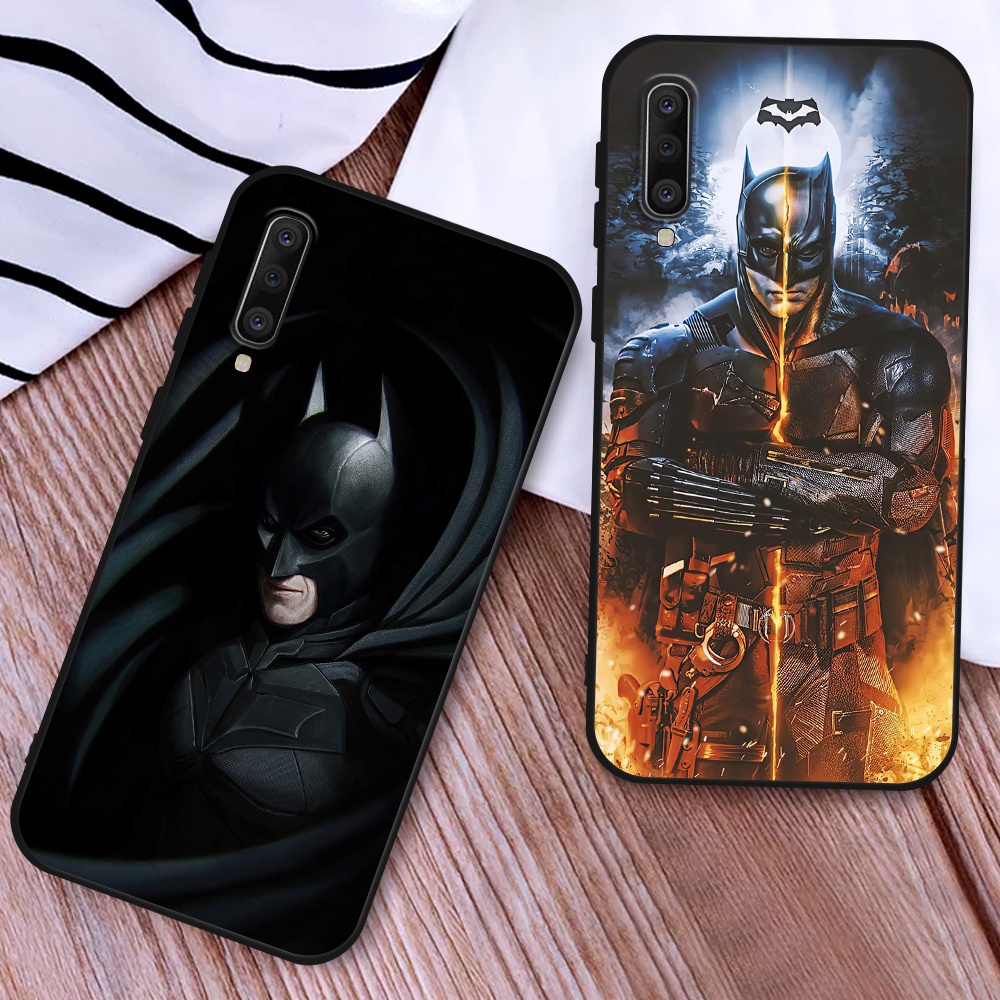 Ốp điện thoại Silicone mềm màu đen in hình Batman cho Samsung A6 2018 A6 Plus 2018 A7 2018 A8 2018 A8 Plus 2018