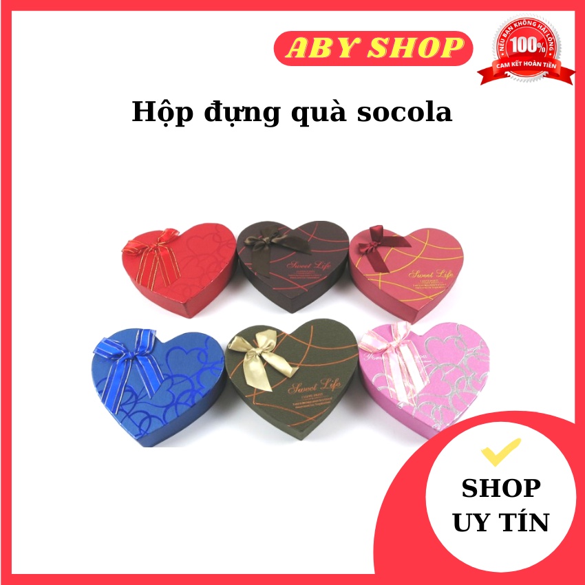 Hộp đựng quà socola ⚡ GIÁ TỐT ⚡ hộp đựng quà socola 10 viên hình tim xinh xắn và cực kỳ chắc chắn