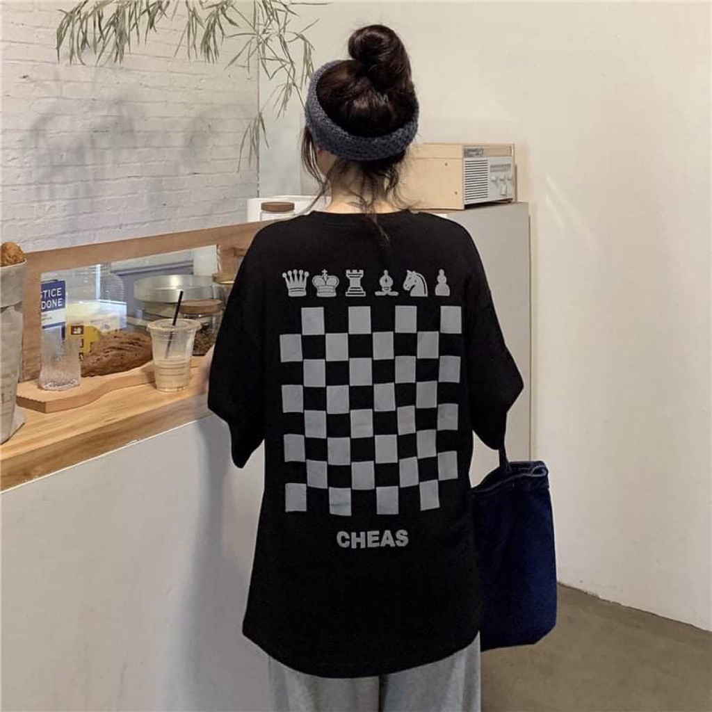 ÁoThun Nam Nữ Hình Bàn Cờ Vua Chât Cotton 4 Chiều Xịn ,Áo Phông Unisex XC 055 aothun.teeshirt