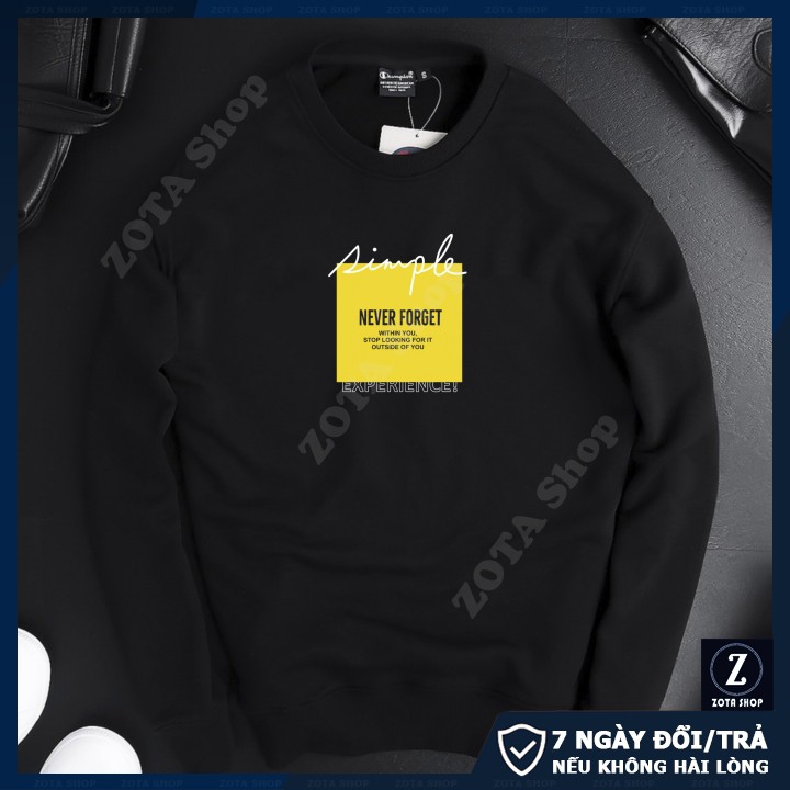 Áo thu đông nam dài tay, chất nỉ Thái dày đẹp mặc giữ nhiệt Never Forget SW312 | BigBuy360 - bigbuy360.vn