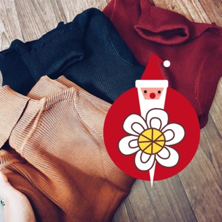 Váy len body cổ lọ