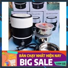 Hộp cơm inox cắm điện 3 tầng đa năng hữu ích cho mùa dịch