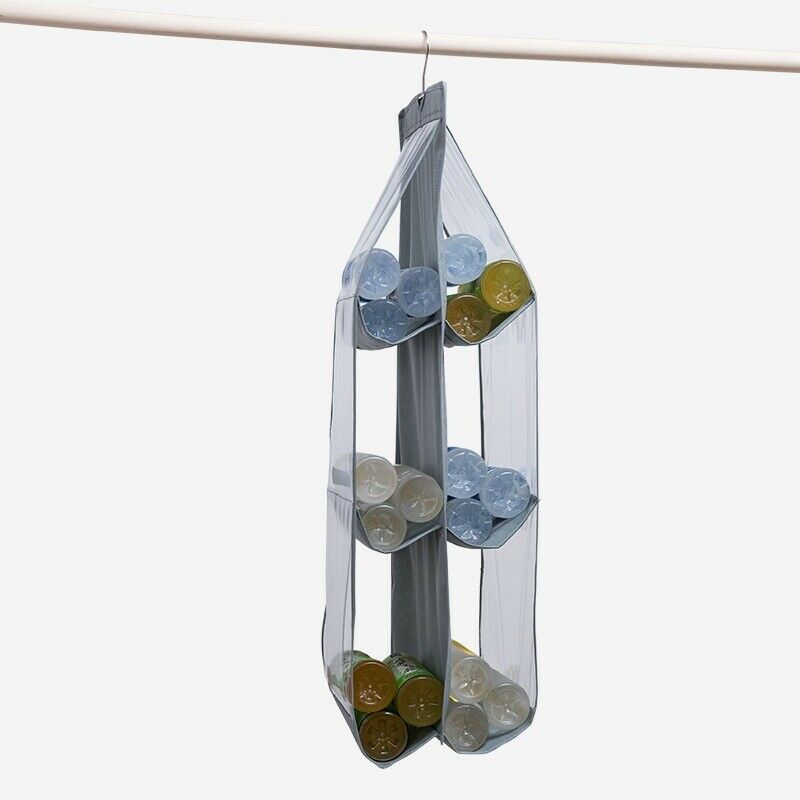 Folding Hanging Large Clear Bag Purse Storage Holder Anti-Dust Organizer Hook