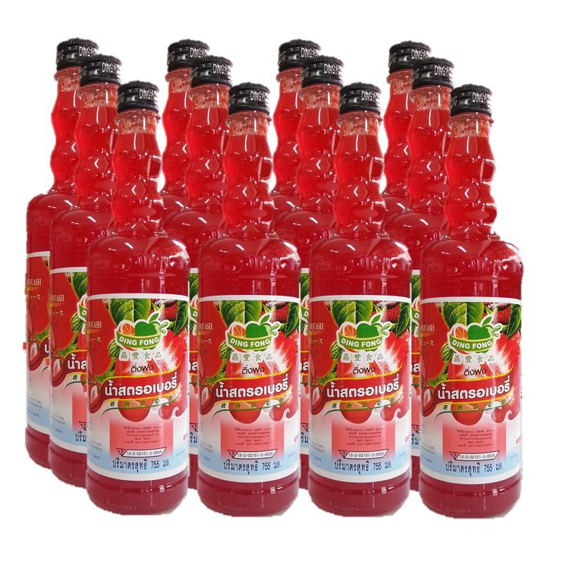 Siro Dingfong Thái lan 760ml đủ mùi (chanh dây - dâu - hawaii)