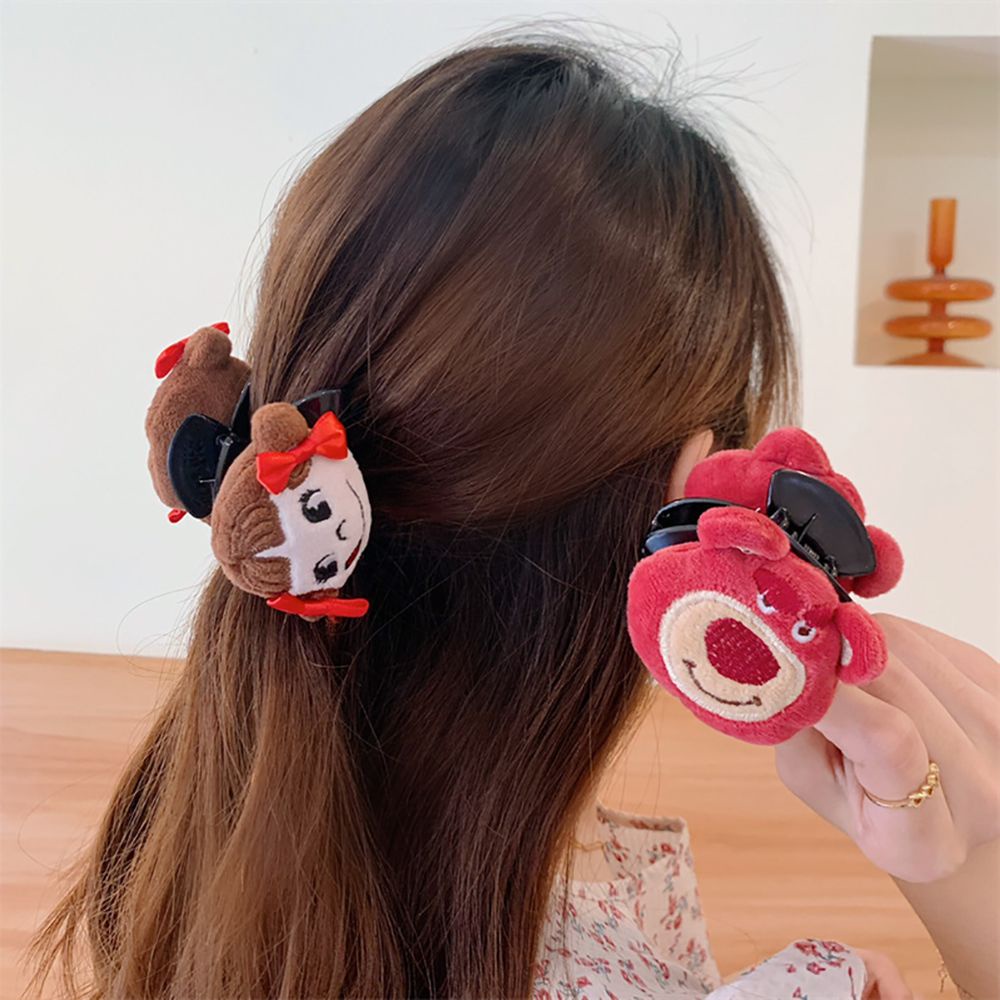 Kẹp Tóc Hình Móng Vuốt Thú Nhồi Bông Hoạt Hình Dễ Thương Phong Cách Hàn Quốc Cho Nữ