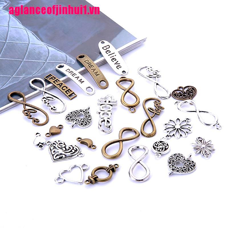 VN CHARMS Bộ 50 Mặt Dây Chuyền Hình Vô Cực Chất Liệu Hợp Kim