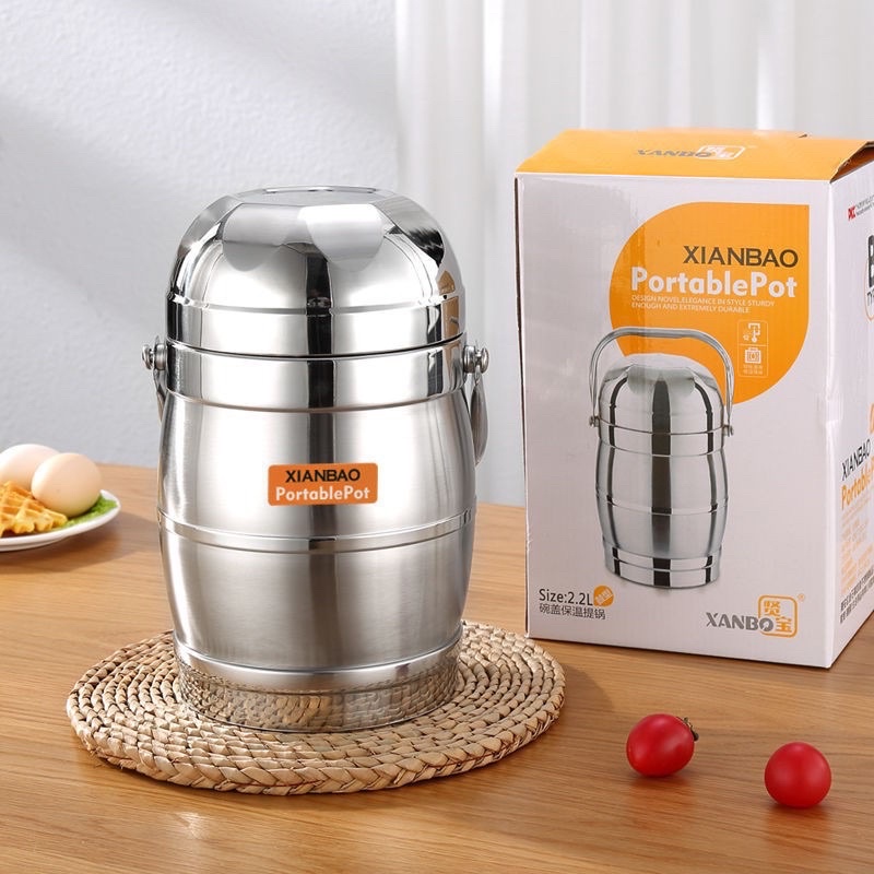 Cặp Lồng Inox Xianbao 1,6Lit 3 Tầng Cực Sịn Sò