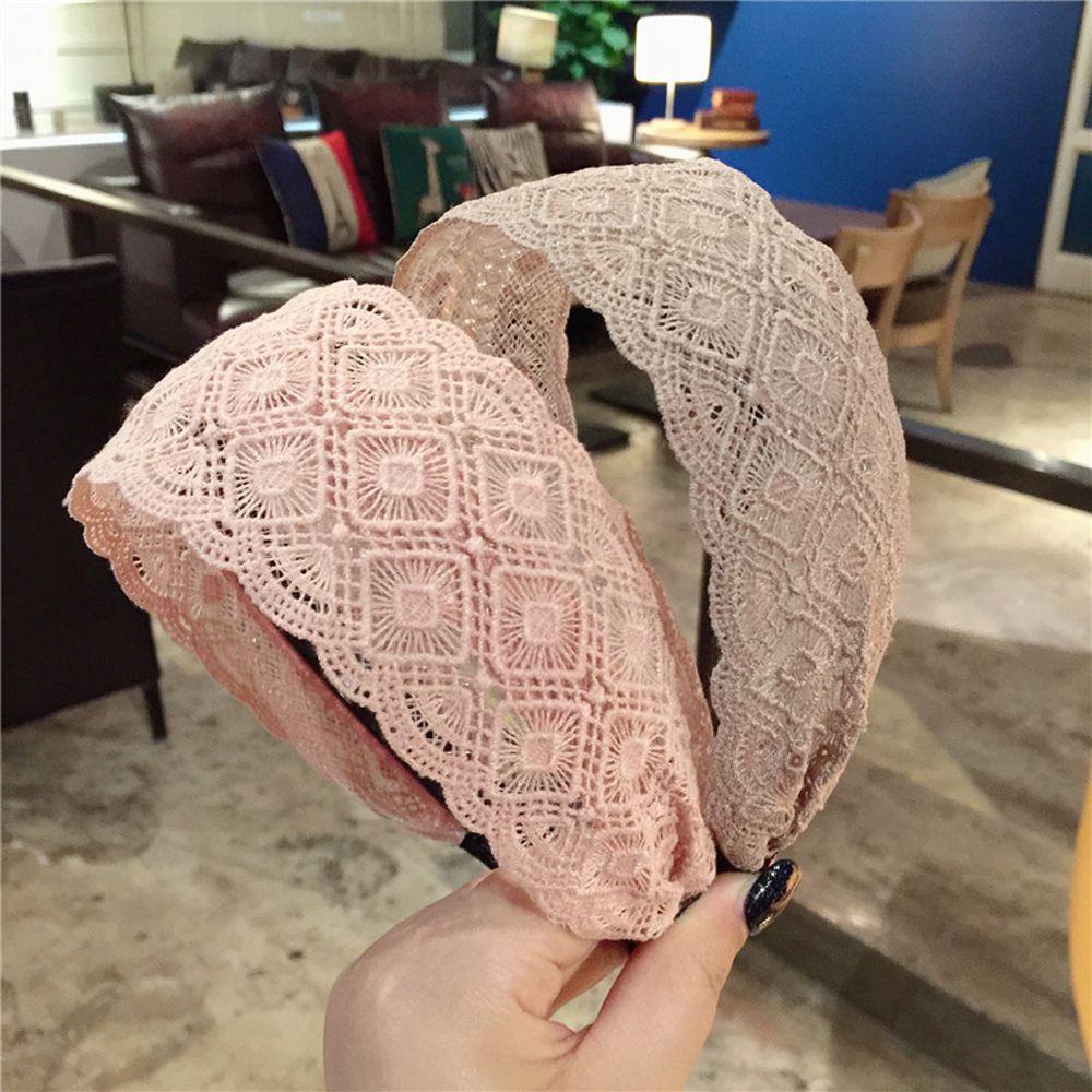 Băng Đô Ren Hoa Bản Rộng Thời Trang Cho Nữ