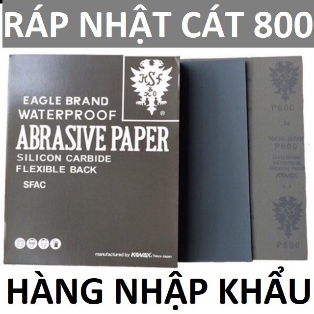 10 tờ giấy nhám Nhật 800 đen , giấy ráp chà xe máy, ô tô KOVAX , Nhập khẩu Nhật Bản