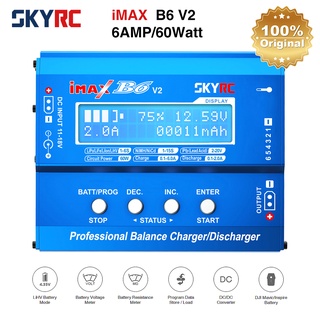 Original skyrc imax b6 v2 balance charger discharger 6a 60w for dji mavic tb4x nimh nicd lihv nicd pb li-ion battery charger