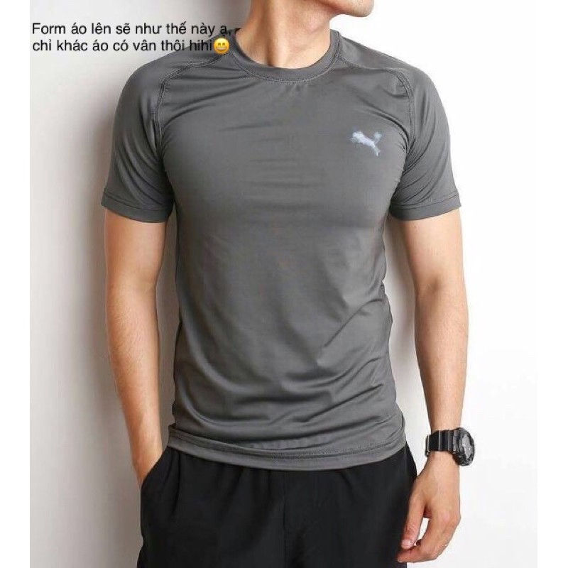 Áo Thun Nam Thể Thao Cotton Mát Cổ Tròn Ôm Body, Tập Gym Co Dãn Thấm Hút Mồ Hôi