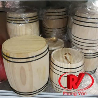 Hộp Đựng Trà Cafe Gỗ Thông Tròn