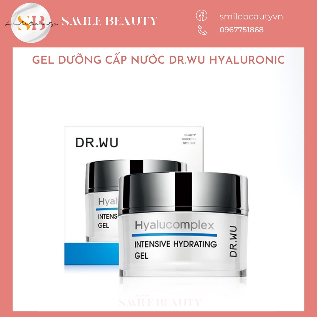 Gel dưỡng ẩm Dr.wu Intensive Hydrating Gel With Hyaluronic Acid drwu